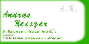 andras meiszer business card